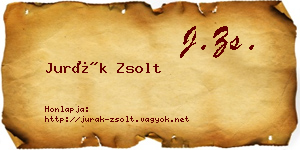 Jurák Zsolt névjegykártya